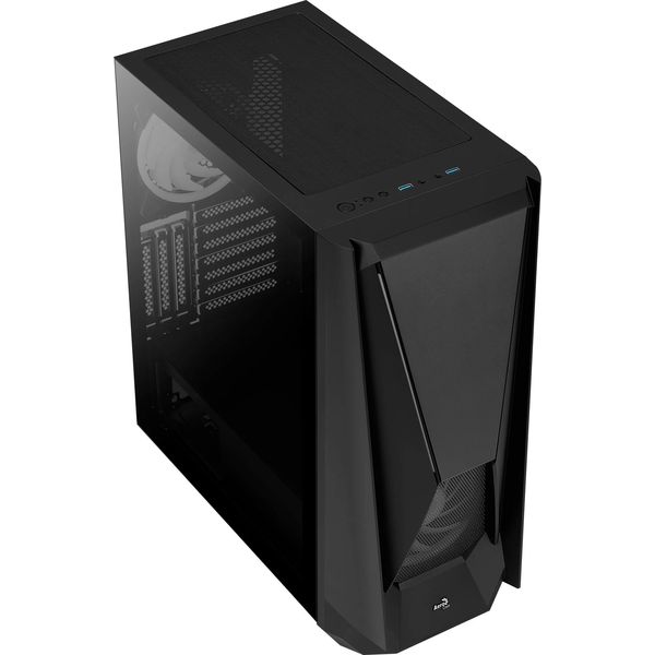 CASE AEROCOOL VISOR-G-BK-V1 MIDI TOWER TEMPERED GLASS BLACK
