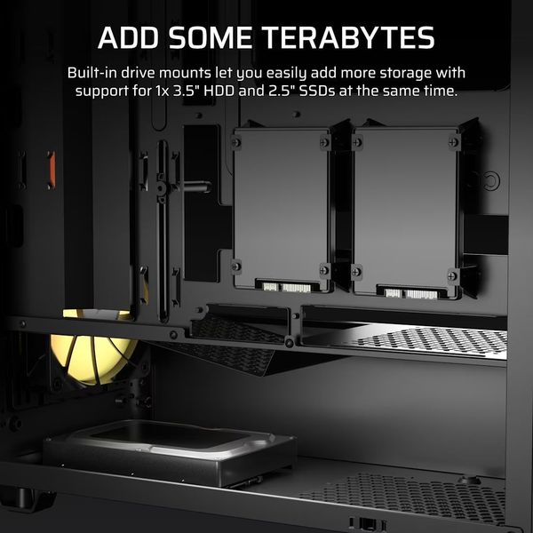 CASE CORSAIR 3200D RS ARGB MID-TOWER TEMPERED GLASS BLACK