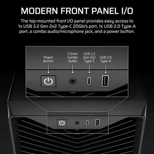 CASE CORSAIR 3200D RS ARGB MID-TOWER TEMPERED GLASS BLACK