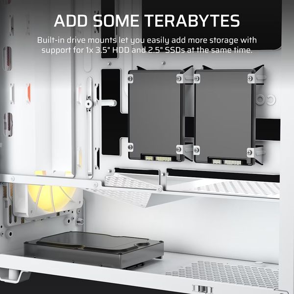 CASE CORSAIR 3200D RS ARGB MID-TOWER TEMPERED GLASS WHITE