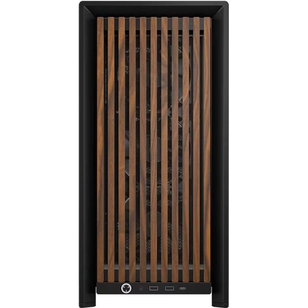 CASE CORSAIR FRAME 4000D WOOD RS MODULAR TEMPERED GLASS MID-TOWER - BLACK/WALNUT