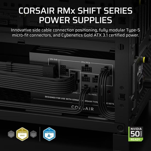 PSU CORSAIR RM850X SHIFT 850W CYBENETICS GOLD FULLY MODULAR