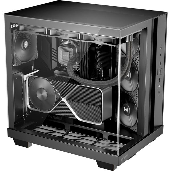CASE BE QUIET LIGHT BASE 500 TEMPERED GLASS BLACK