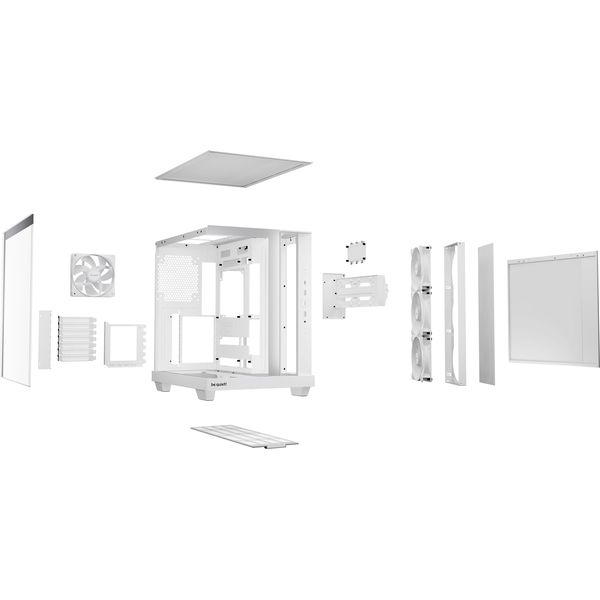 CASE BE QUIET LIGHT BASE 500 LX TEMPERED GLASS WHITE