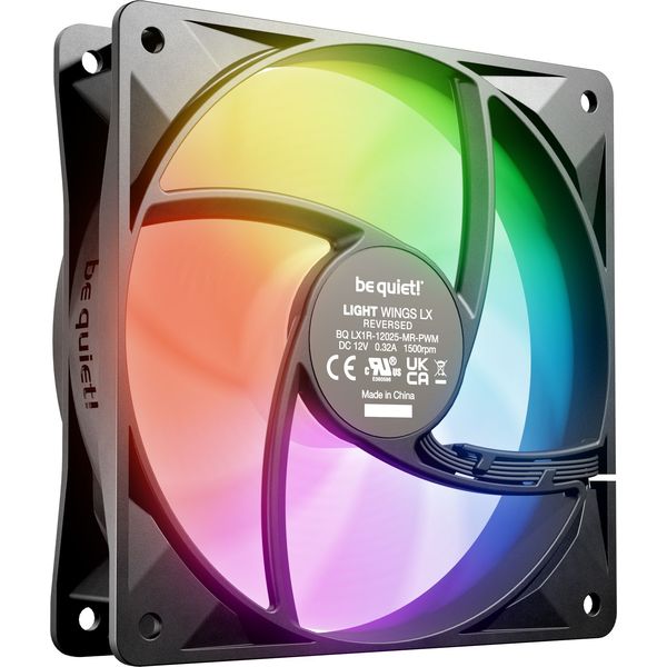 BE QUIET LIGHT WINGS LX 120MM PWM REVERSE CASE FAN BLACK