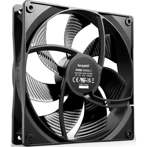 BE QUIET PURE WINGS 3 140MM PWM CASE FAN 3-PACK BLACK