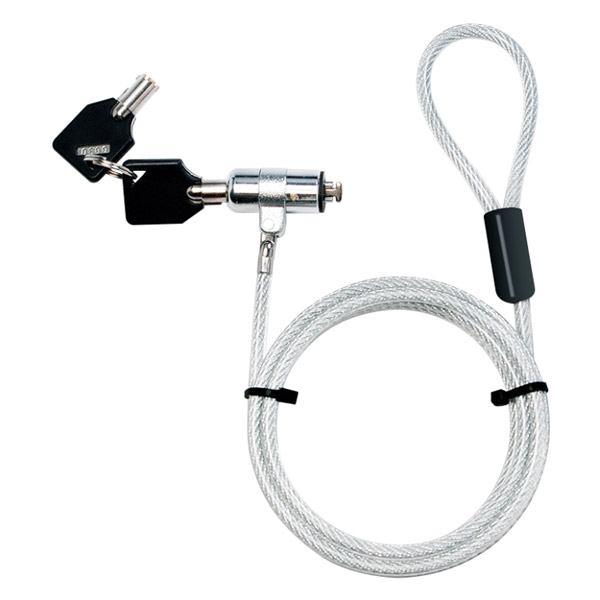 Antivol Logilink Pour Ordinateur Portable | Câble Acier 1.8m | Serrure Fine | 2 Clés | Compatible Fente Sécurité