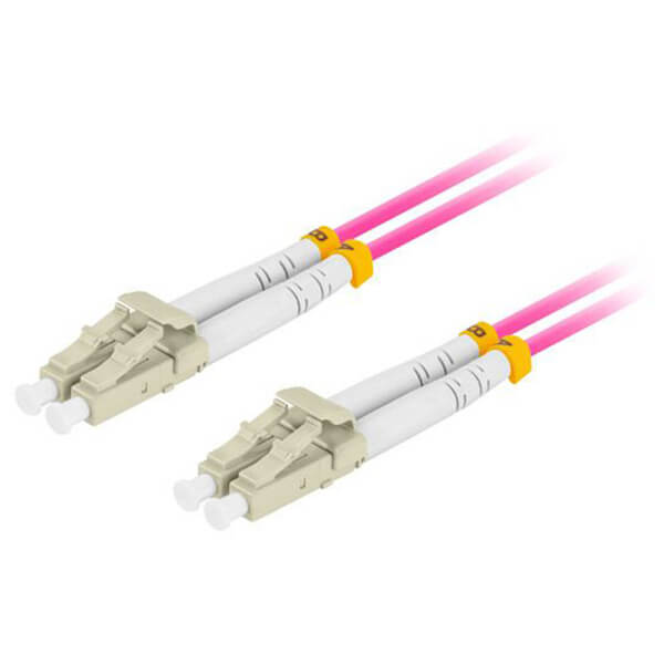 Lanberg Fiber Optic Patchcord MM Lc/upc-lc/upc Duplex Lszh OM4 50/125 3 ...
