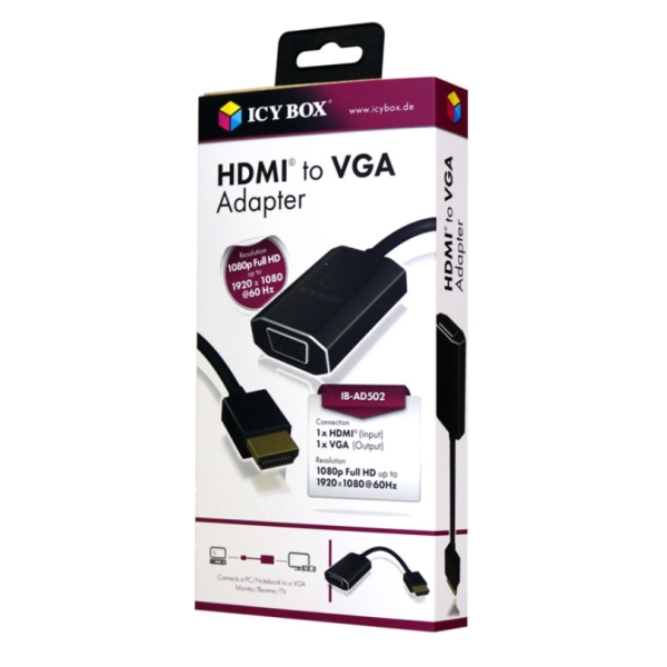 Cable Adapter Cable HDMI  Male  - VGA  Female  Black  MM102 138624 3