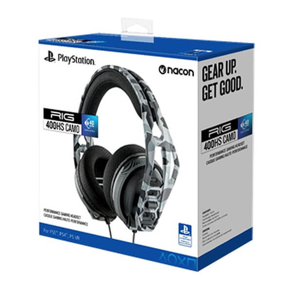 Plantronics RIG 500HS Casque Gaming PS4 Artic Camo - Son Immersif Et Confort Exceptionnel