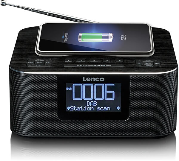 Lenco Cr650bk Dab+/ FM Clock Radio With Bluetooth AND Wireless