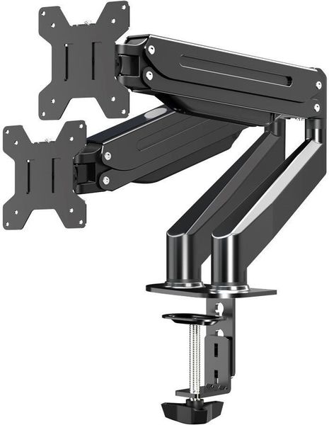 ESPERANZA ERW020 DESK HOLDER WITH GAS SPRING FOR 2 COMPUTER MONITORS 17-27 MACHE