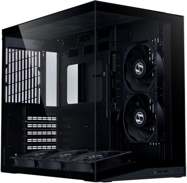 LIAN LI O11D MINI V2 FLOW BLACK - ATX PC GAMING CASE - 5X FANS - IMPROVED AIRFLOW - GPU SUPPORT