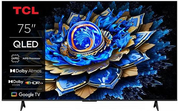 TV TCL 75T69C 75'' QLED 4K UHD SMART WIFI MODEL 2025 BLACK
