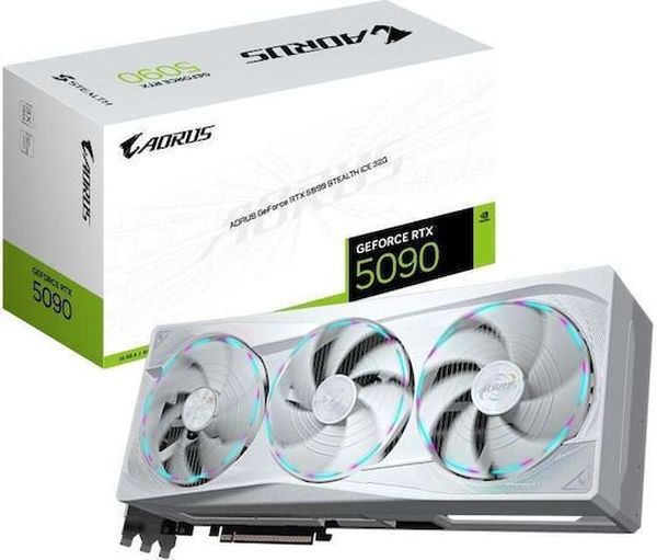VGA GIGABYTE NVIDIA AORUS GEFORCE RTX 5090 STEALTH ICE 32GB GDDR7 RETAIL