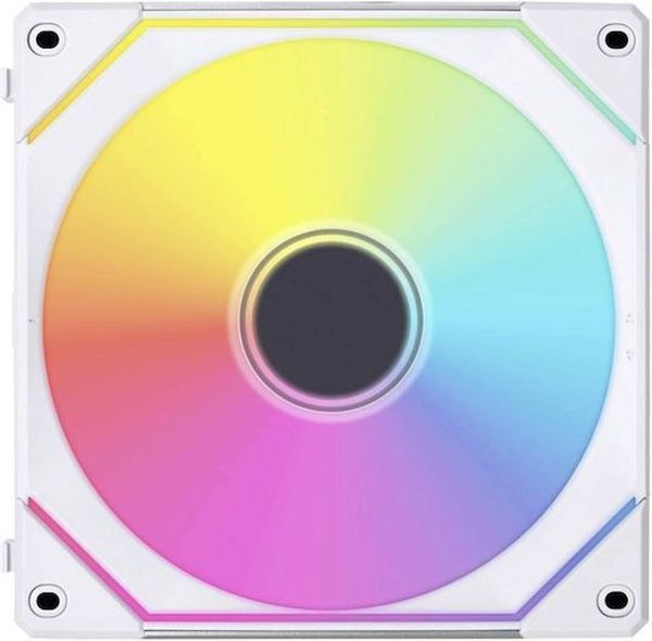 LIAN LI UNI FAN INFINITY SL - WIRELESS - 140 - REVERSE - WHITE - ARGB PWM FAN (1PCS) NO CONTROLLER