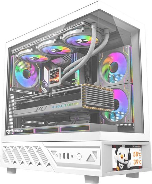 ΘΗΚΗ ΥΠΟΛΟΓΙΣΤΗ DARKFLASH DS950V ΜΕ ΟΘΟΝΗ (ΛΕΥΚΗ) + 6 ΑΝΕΜΙΣΤΗΡΕΣ