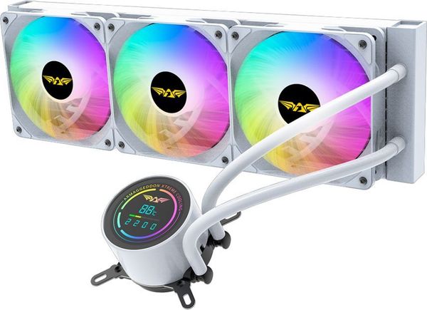 ARMAGGEDDON UNIQUE TRIPLE COOLING FAN 9 BLADE DEEP FREEZE ADV A360 ARGB WHITE DF-ADV-A360ARGB-W