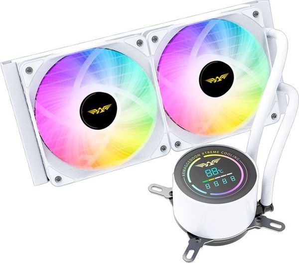 ARMAGGEDDON UNIQUE DUAL COOLING FAN 9 BLADE DEEP FREEZE ADV A240 ARGB WHITE DF-ADV-A240ARGB-W