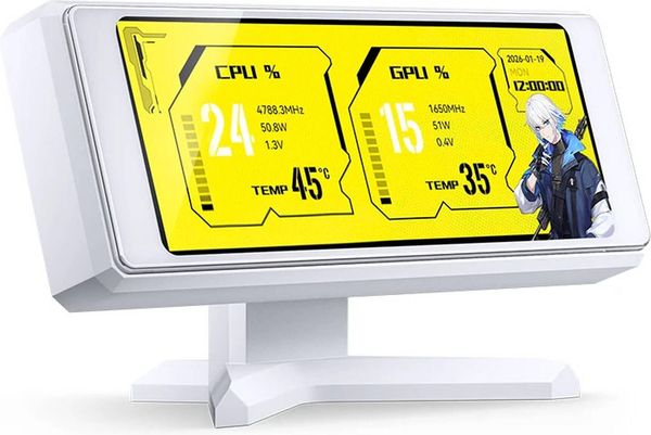LIAN-LI TFJB-002 JONSBO DS339 3.3' IPS SECONDARY MONITOR FOR THE DESK - WHITE
