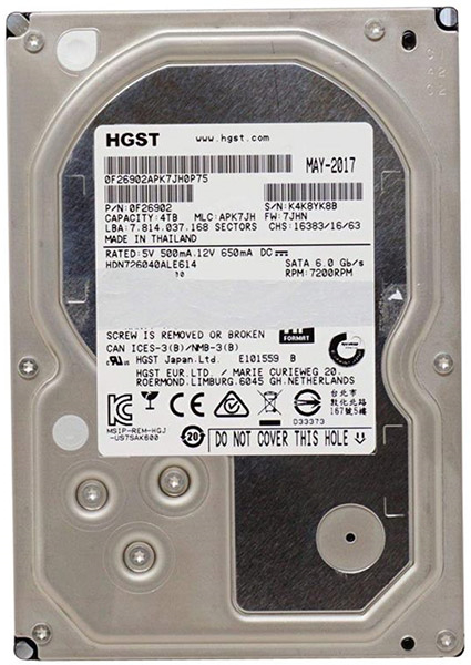 HGST 4TB Hard Drives Lot Of 2 HGST Deskstar NAS Drives - 4TB