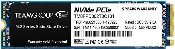SSD TEAMGROUP TM8FPD002T0C101 MP33 PRO 2TB NVME PCIE GEN3 X 4 M.2 2280
