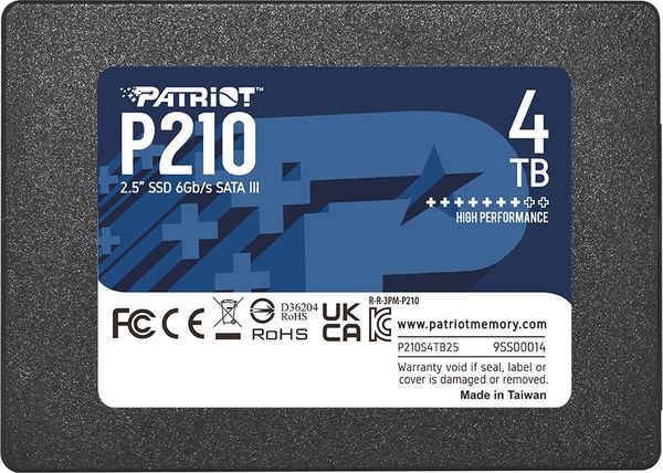 SSD PATRIOT P210S4TB25 P210 4TB 2.5'' SATA 3
