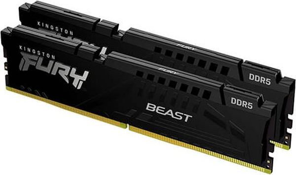 RAM KINGSTON FURY BEAST BLACK 64GB (2X32GB) DDR5 5600MT/S CL36 INTEL/AMD DUAL KIT KF556C36BBE2K2-64