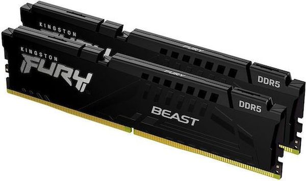 RAM KINGSTON FURY BEAST BLACK 64GB (2X32GB) DDR5 6000MT/S CL36 INTEL/AMD DUAL KIT KF560C36BBE2K2-64