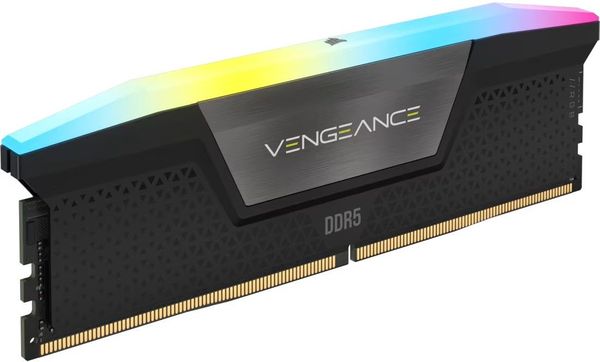 RAM CORSAIR VENGEANCE RGB BLACK 8GB DDR5 5200MT/S CL40 INTEL XMP CMH8GX5M1B5200C40