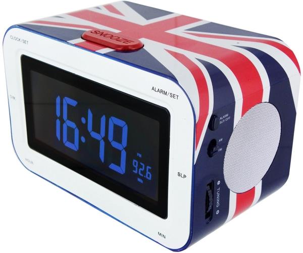 Bigben Rr30gb Radio Alarm Clock UK Flag Blue / RED / White Ρολογια