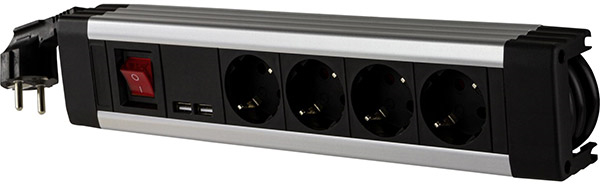 Rev Multiple Socket Outlet 3-Fold 2m White Marca Rev