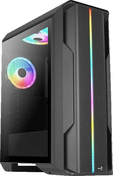 CASE AEROCOOL SPLINTER DUO-G-BK-V1 MIDI TOWER TEMPERED GLASS BLACK