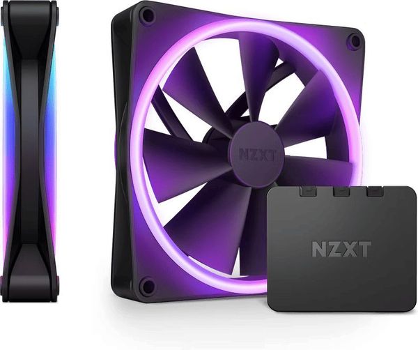 NZXT RF-D14DF-B1 TWIN PACK F140 RGB DUO BLACK+ RGB CONTROLLER