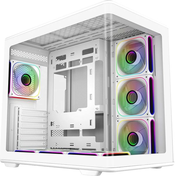 CASE COOLER MASTER ELITE 600 WHITE 7XARGB WITH 6 X 120MM ARGB REVERSE + 1 X 120MM ARGB FANS