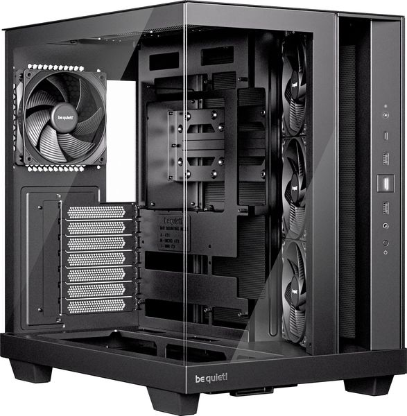 CASE BE QUIET LIGHT BASE 500 TEMPERED GLASS BLACK