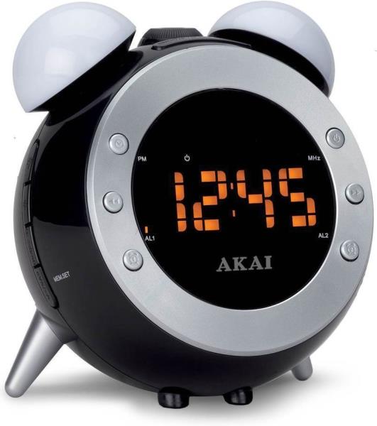 Akai Ar280p Projection Clock Radio Black / Silver Radios (PER.661368)