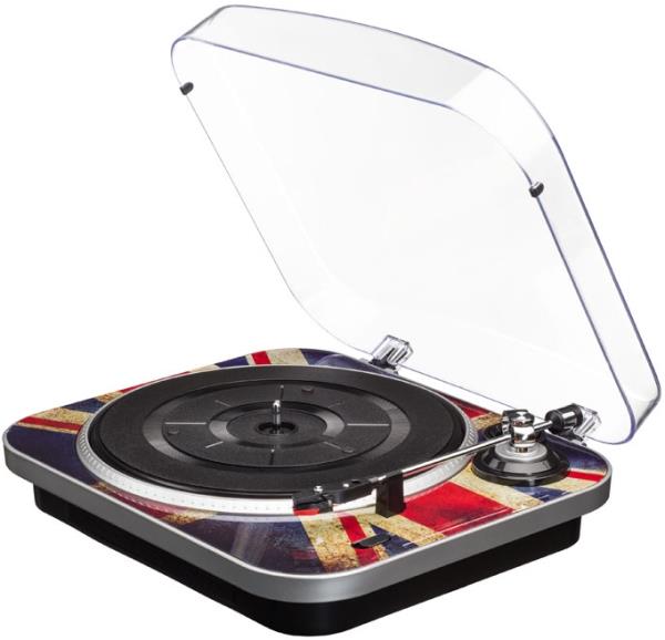 Bigben Td120gb Turntable Encoder With Great Britain Pattern Design Lp