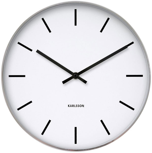 Karlsson Ka4379 Classic Station Wall Clock 37.5cm Silver Ρολογια (PER