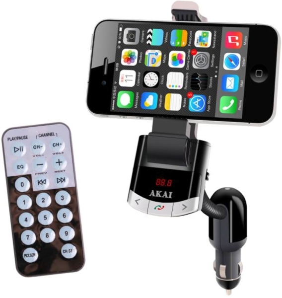 Akai Fmt8118bt CAR Phone Holder, FM Transmitter, Charger With Bt/usb/auxin Mp3 player (PER