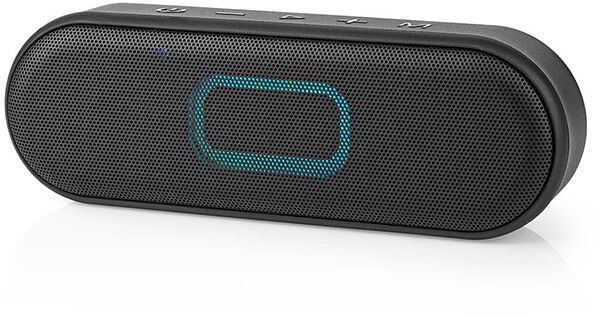 NEDIS Altoparlante Bluetooth Da Trolley Per Feste – 240 W, 5 Ore Di Autonomia, Luci LED E Stroboscopiche, Equalizzatore, Maniglia E Ruote – Colore Arancione/Nero