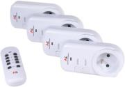 maclean mce07 socket with remote controller 4pcs white photo