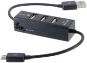 kallin usb hub with micro usb connector black photo