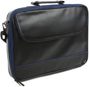 platinet laptop bag 156 yawa eco leather black blue photo