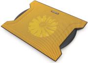 omega omncp8088y laptop cooler pad 156 chilly 1 fan 4 usb ports yellow photo