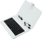 blun book case universal with keyboard with micro mini usb for tablet 7 white photo