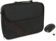 platinet fiesta pto16bg 1600 laptop carry bag with omega wireless mouse om0412w black photo