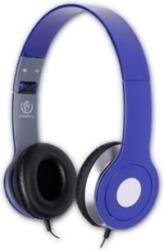 rebeltec city stereo headphones with mic blue photo