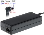 akyga ak nd 28 notebook adapter 12v 60a 72w 60a 55x25mm photo