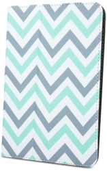 greengo universal case zigzag grey mint for tablet 9 10  photo